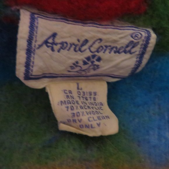 Vintage felted patchwork multicoloured April Cornell coat- stand out from crowd! - Picture 10 of 14